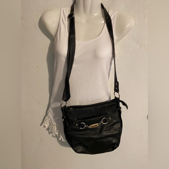 Rosetti black crossbody shoulder bag missing zipper head - Picture 1 of 11